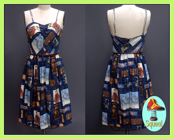1950s Novelty Print Sundress