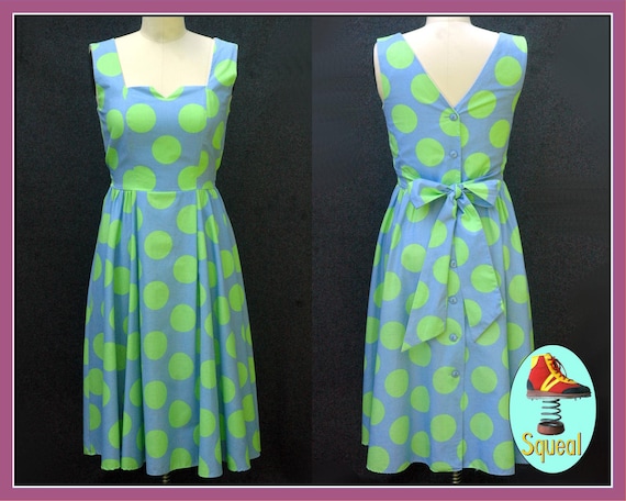 Vintage 1980s Does 1950s Spot Dot Dress