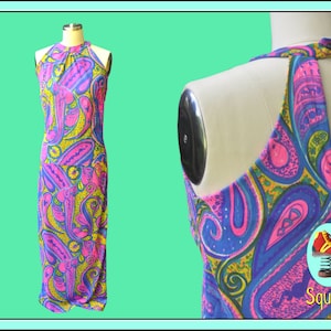 Vintage Dress 1960s Psychedelic Skirt and Top Set