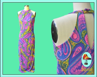 Vintage Dress 1960s Psychedelic Skirt and Top Set
