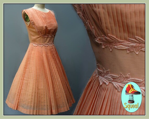 Vintage 1950s Pleated Party Dress