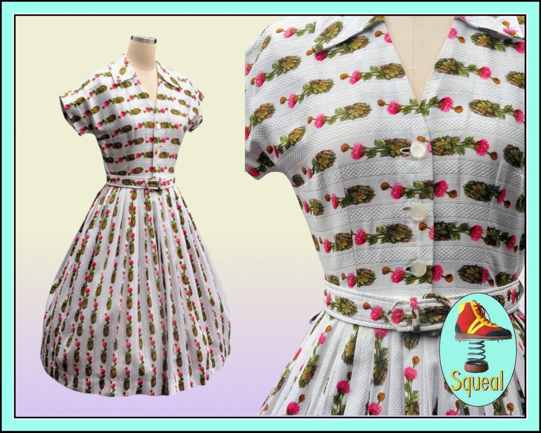 50's Pink Floral Pencil Dress main image 0