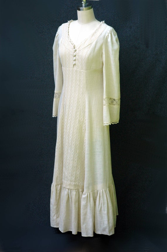 Vintage 1970s Dress Prairie Maxi Dress - image 6