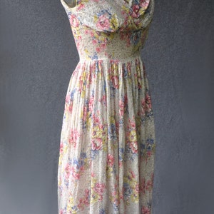 Vintage 1950s Dress Floral Tea Dress image 6