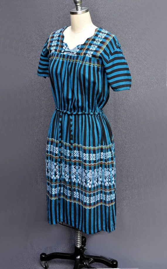 Vintage 1970s Dress Cotton Dress from Guatemala - image 2