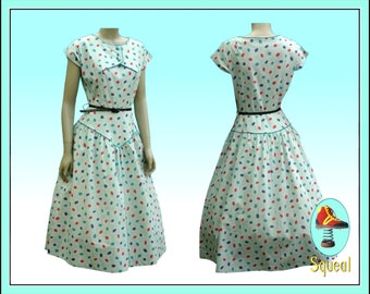 Vintage 1950s Dress Spotty Dress