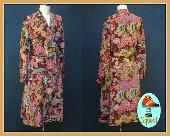 Vintage 1960s - 1970s Floral Dress