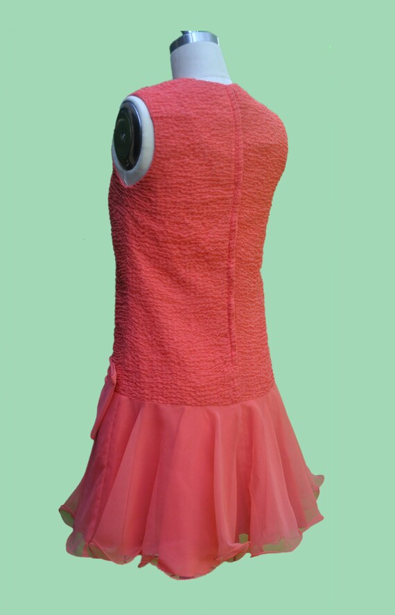 Vintage  Dress 1960s does 20s Drop Waist Dress wi… - image 3