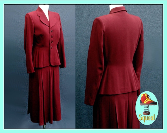 Vintage 1940s Wool Jacket and Skirt Set