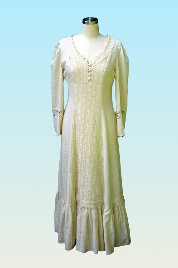 Vintage 1970s Dress Prairie Maxi Dress - image 2