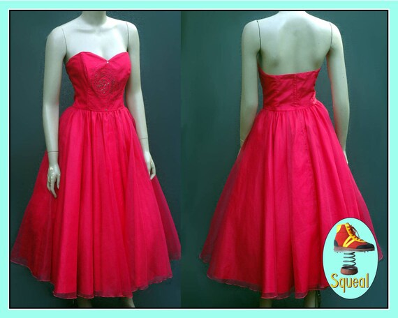 Vintage 1980s Party Formal Cocktail Dress