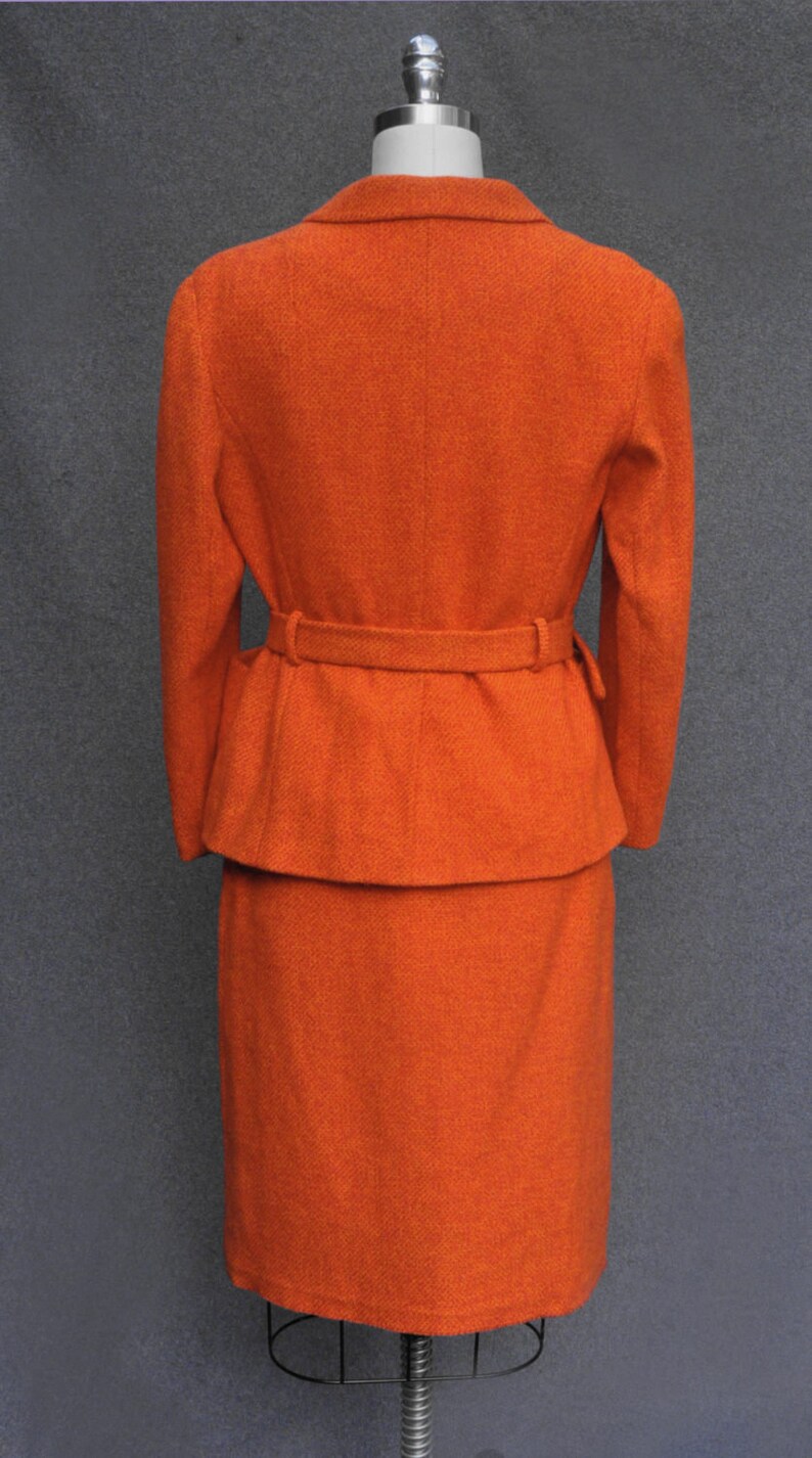 Vintage 1960s Suit / Skirt and Jacket Set Orange Etsy