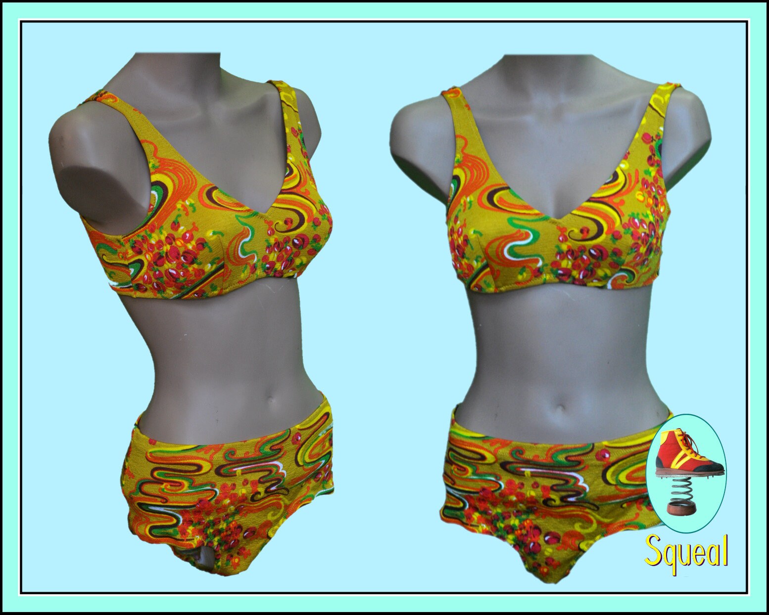 Vintage 1960s Psychedelic Bikini