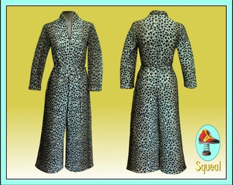 Vintage 1960s jumpsuit leopard print lounge wear