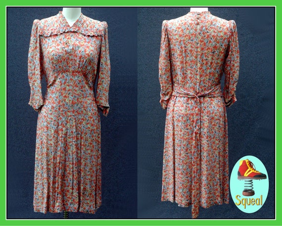 Vintage 1930s Floral Dress
