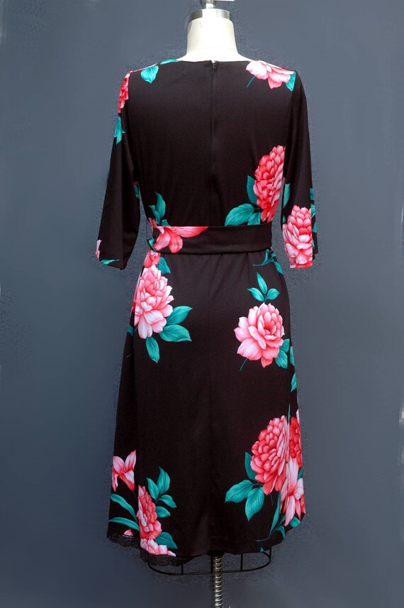 Vintage 1970s Dress Floral Smock with Tassle Belt - image 5