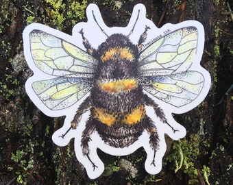 Hand Drawn Bumblebee | Bee | Honeybee | Save The Bees | Insect Vinyl Sticker