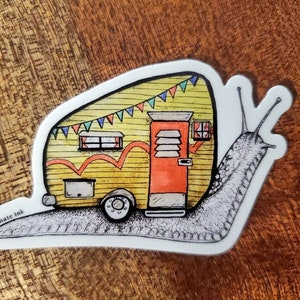 Snail Camper Van vinyl decal sticker