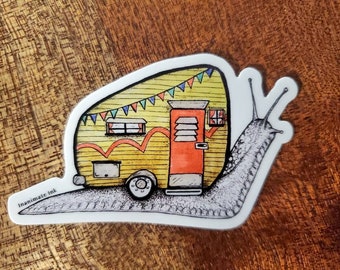 Schnecke Camper Van Vinyl Aufkleber Aufkleber