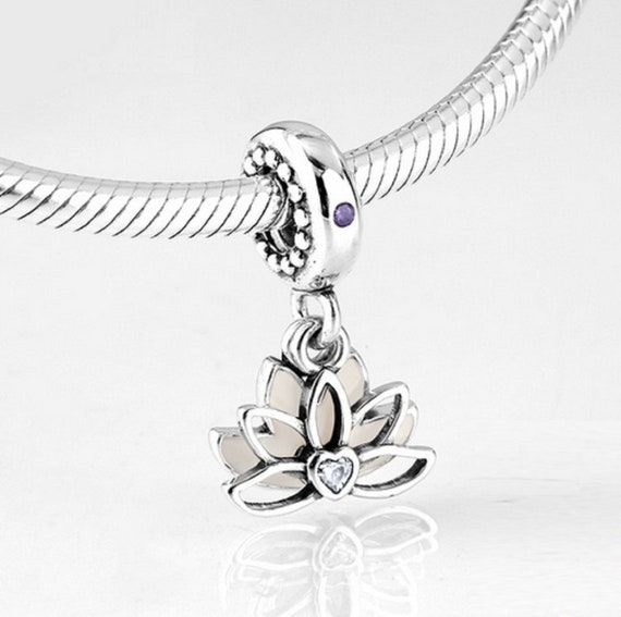 Pink Lotus Women Charm 925 Sterling Silver Like Pink Blooming Lotus Fine Pendants Beads Charm Fits Women Bracelet Free Shipping Etsy