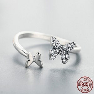 Fashionable Unique 925 Sterling Silver Bee Open Ring Women Gifts