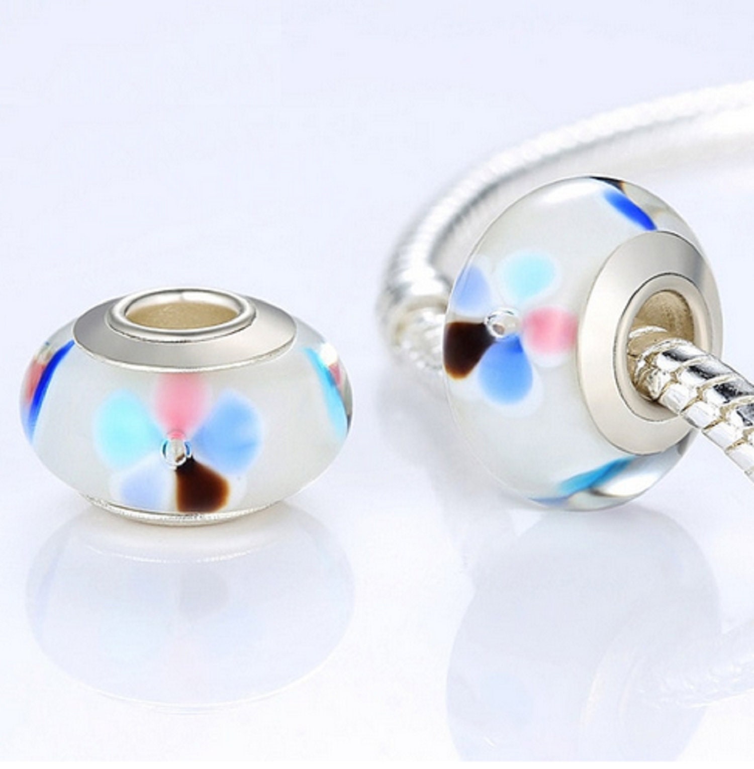 Cartoon Series Color Murano Glass Beads 925 Brackets De De Cartoon Series Color Murano Glass Beads 925 Brackets De De