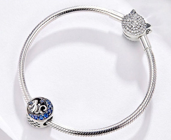 925 Sterling Silver Cute White Enamel Doll Charm Bead bracelet 2018 NEW