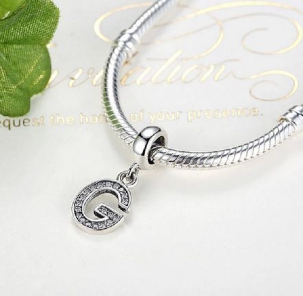 Letter 'M' Initial Pendant Charm, Silver Jewellery, Alphabet Charms for  Bracelet 8944393233923