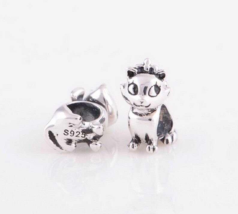Cute Cat Charm European Bead Compatible With Bracelets 100 Etsy