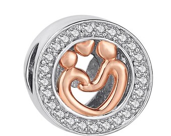 The Supermom Beads Charm   925 Sterling Silver fit for Authentic Women Charms and Handmade Charms