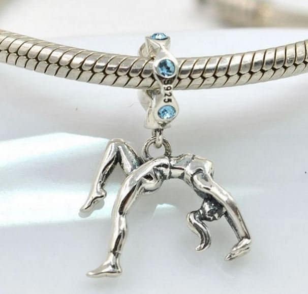 Gymnast Charm Fits Women Bracelets 925 Sterling Silver Gymnast Jewelry Gift Gymnast Charm Gymnastics Handmade Charms Gymnastics Charm Etsy