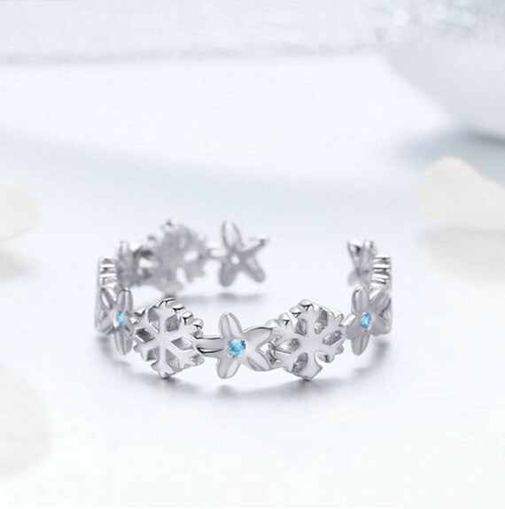 Invierno 925 Anillo De Plata Esterlina Anillo De Nieve De Invierno 925 Anillo De Plata Esterlina Anillo De Nieve De