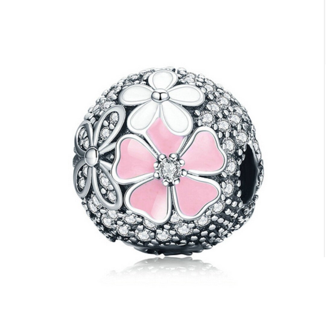 Poetic Blooms Clip Beads Charm 925 Sterling Silver Fit for Authentic