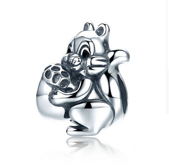 Cute Squirrel Animal Beads Charm 100% 925 Sterling Silver Fit - Etsy