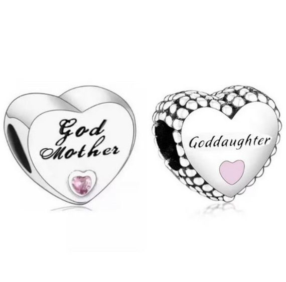 Godmother and Goddaughter Bracelet Charms Fit Women 925 Sterling