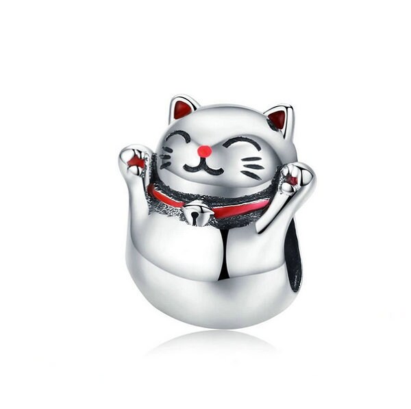 Sterling Silver Lucky Cat Charm Silver Charm Fits Women Charms Bracelet for Cat Lover Gift Maneki Neko Lucky Charm Animal Jewelry Gift Etsy Canada