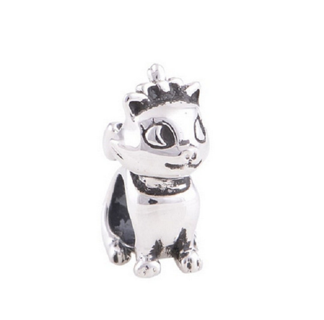 Cute Cat Charm European Bead Compatible With Bracelets Etsy