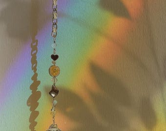 Vintage Crystal Sun Catcher Rainbow | Mother of Pearl Chandelier Crystal | Handmade Home Decor Italy | Soul&Spirit