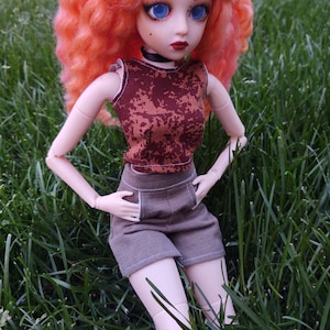 Sleeveless Shirt PDF Pattern for MSD BJD 1/4 Scale Doll