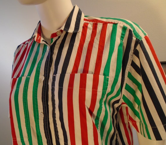 Vintage 90s Vertical Stripe Short 