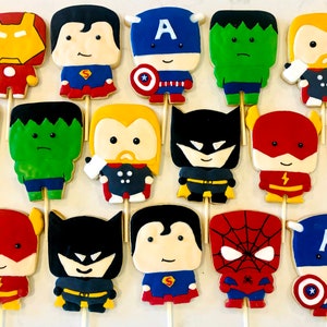 Comic Superhero Sugar Cookies
