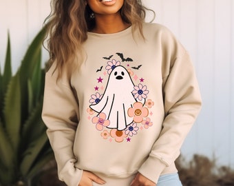 Halloween Ghost Sweatshirt, Spooky Ghost Sweatshirt, Spooky Season Ghost, Spooky Vibes, Halloween Gifts, Unisex Sweatshirt