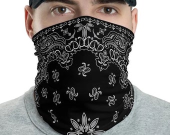 Fiji Flag Sugar Skull Seamless Rave Bandana Neck Gaiter Tube Headwear Face Bandana Scarf for Women Men