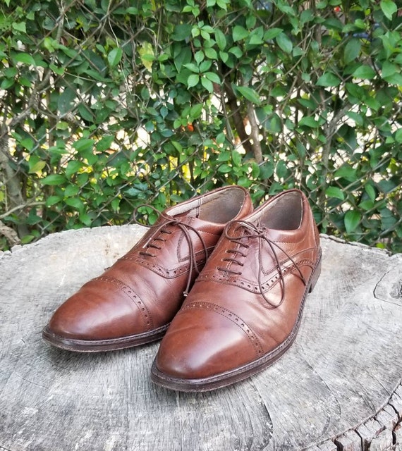 Sz 10.5 Vintage Mens Oxfords/Genuine Leather Lace