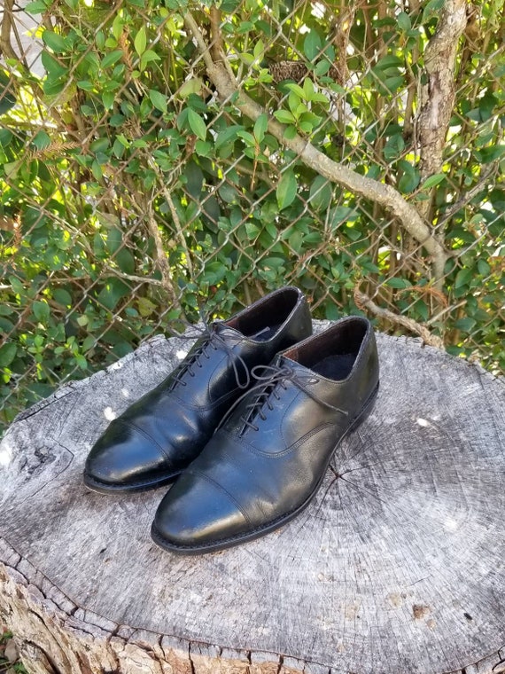 Vintage Men's Black Leather Oxfords by Dexter Size