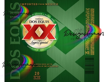 Dos Equis Beer Digital Image Digital Download. JPG, PNG for