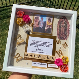 Godparent proposal shadow box, godparent proposal, shadow box, godparents, shadow box, baptism, baptism godparents, bautizo,