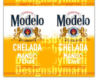 Modelo Chelada 20oz Skinny Tumbler Design, Modelo Chelada Wrap PNG, Modelo Tumbler Wrap Design, Straight only