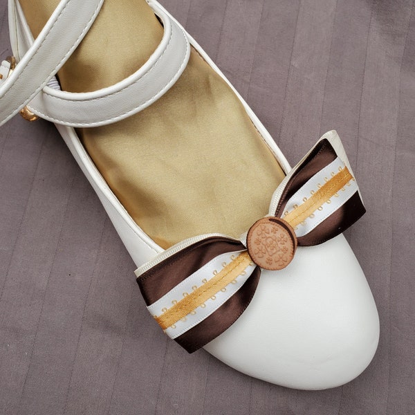Cookie Bow Lolita Shoe Clips