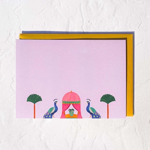 Carte de correspondance paon, carte de papeterie paon, jeu de cartes de correspondance vierges oiseau, jeu de cartes de correspondance art animalier, carte de correspondance oiseau avec enveloppes,